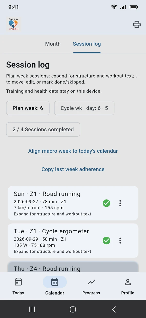 Android · Session log